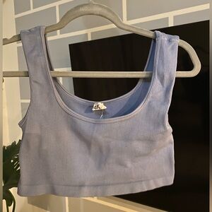 Cropper Blue Tank Top